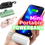Mini Capsule 5000mAh Power Bank Built in Cable Portable Charger Powerbank iP Android(9units)