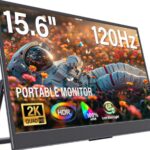 15.6" Portable Monitor 120Hz 2K QHD 2160x1440 | 100% sRGB HDR | Second Monitor with 2 USB-C & HDMI Ports |Travel Monitor for Laptop